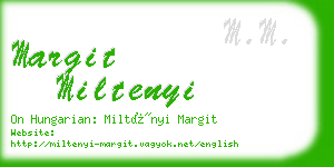 margit miltenyi business card